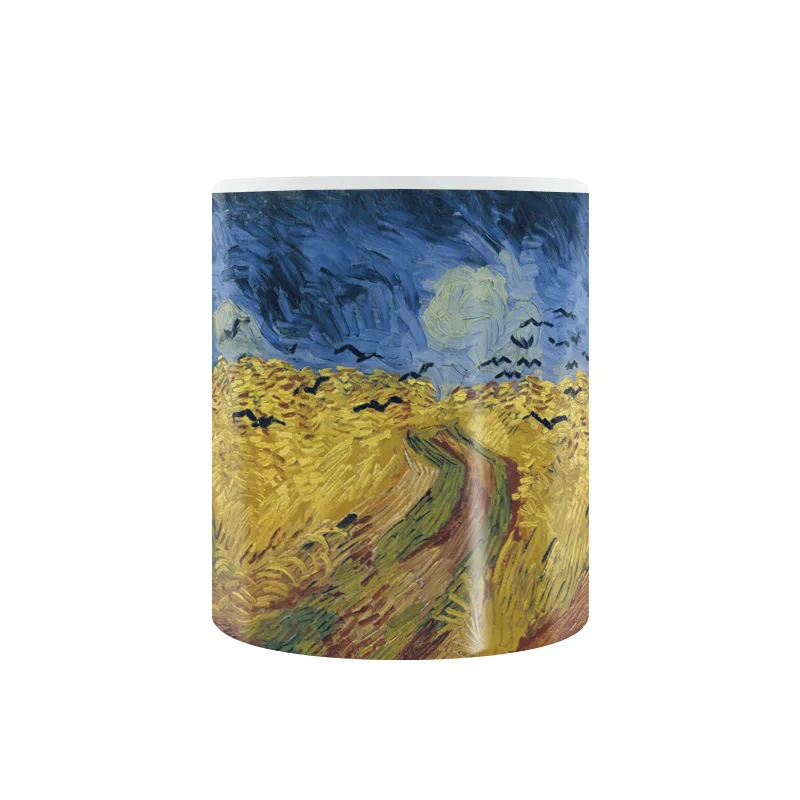 Винсент Ван Гог пшеницы поле с вороны Кофе Кружка керамика чашки творческие подарки 11 унц. GA1401
