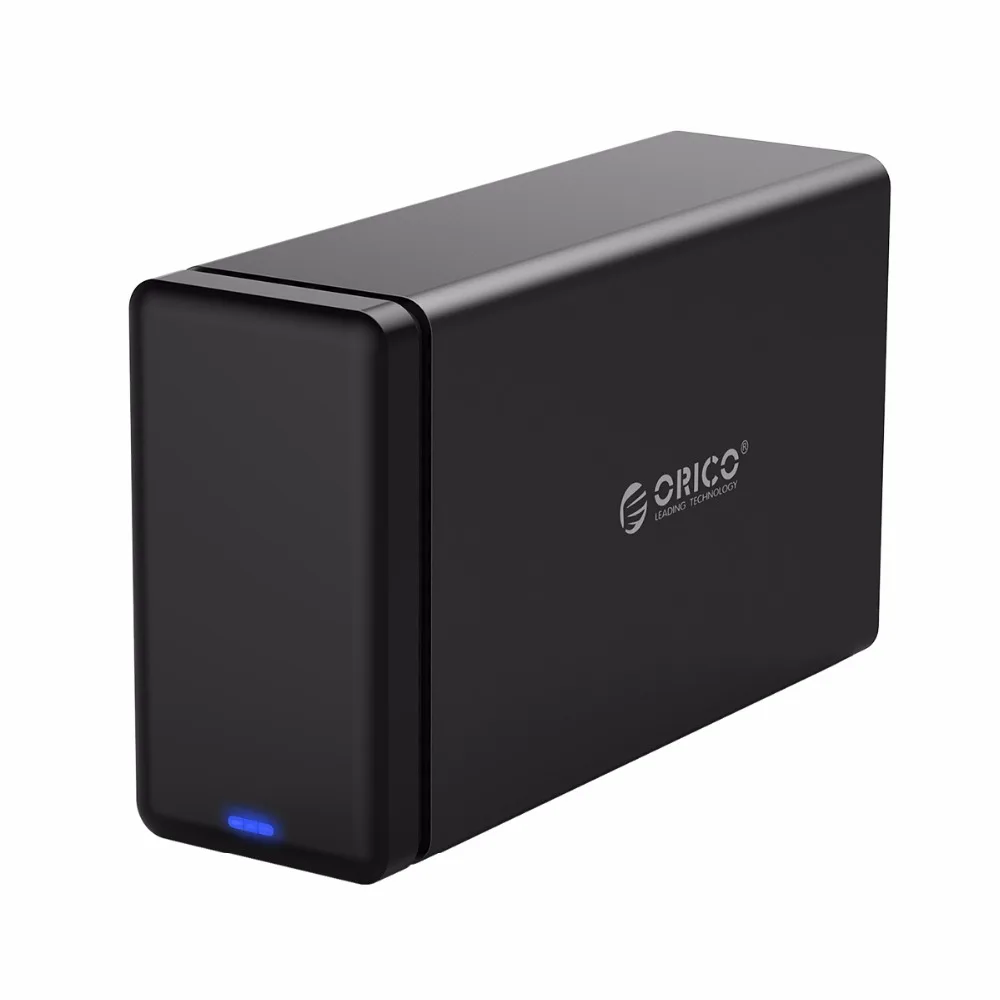 ORICO 2 отсека Алюминиевый жесткий диск HDD док-станция корпус USB3.0 к SATA3.0 3,5 в HDD Чехол Поддержка UASP 12V4A мощность Макс 20 ТБ Емкость