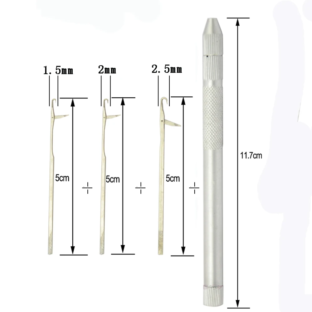 Алюминиевый крюк-удлинитель для волос, игла для изготовления парика, инструменты для изготовления кружевного парика, вентиляционные иглы для кружевных париков, микро кольцо для наращивания волос