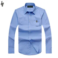 Высокое качество Новый модный бренд Camisa Masculina рубашка с длинными рукавами Для мужчин Дизайн Формальные Повседневное мужской рубашки