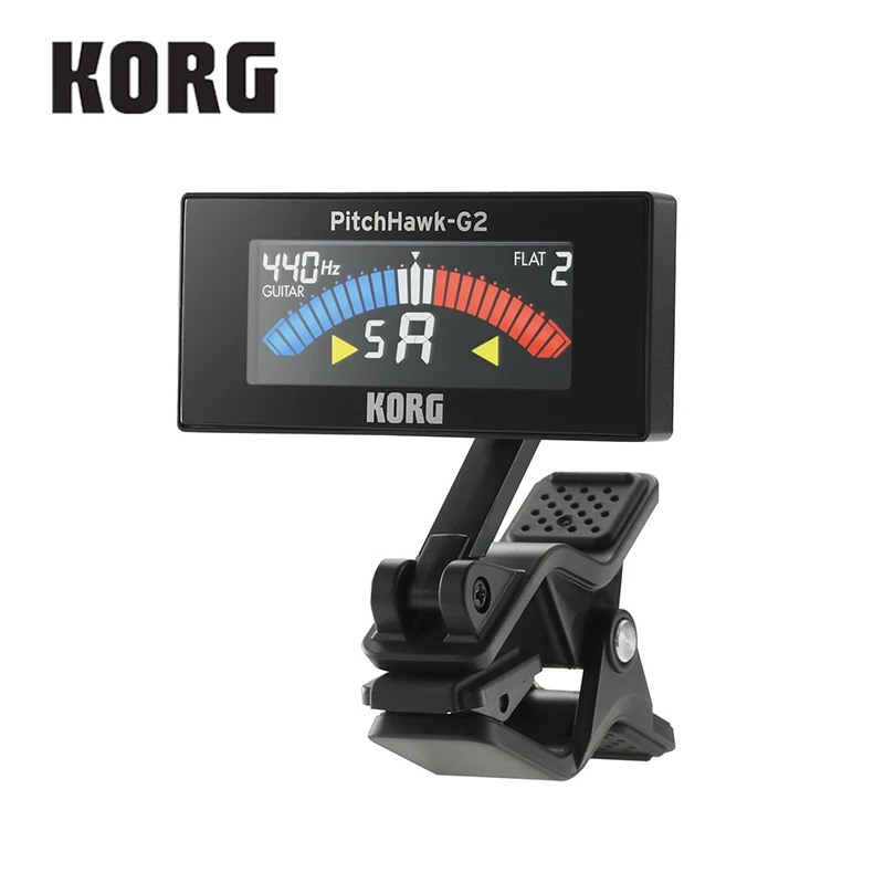 KORG Sledgehammer PithCrow-G PitchHawk-G2 клип-на гитарный тюнер с цветным ЖК-тюнер для гитары/бас/Укулеле