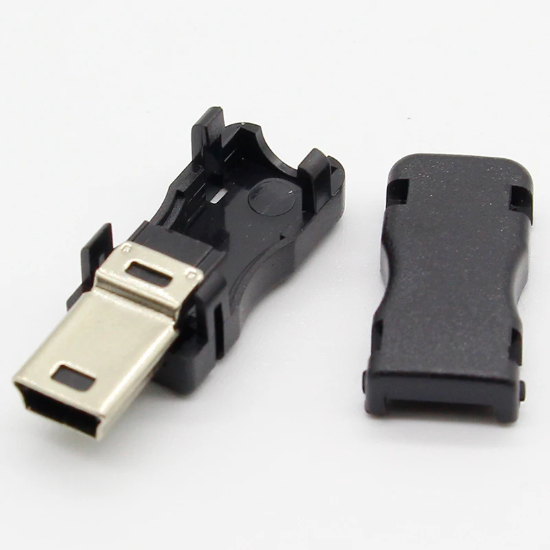 10 шт. Mini USB 5 Pin Т порт штекер разъем и пластиковая крышка для DIY дропшиппинг Лидер продаж