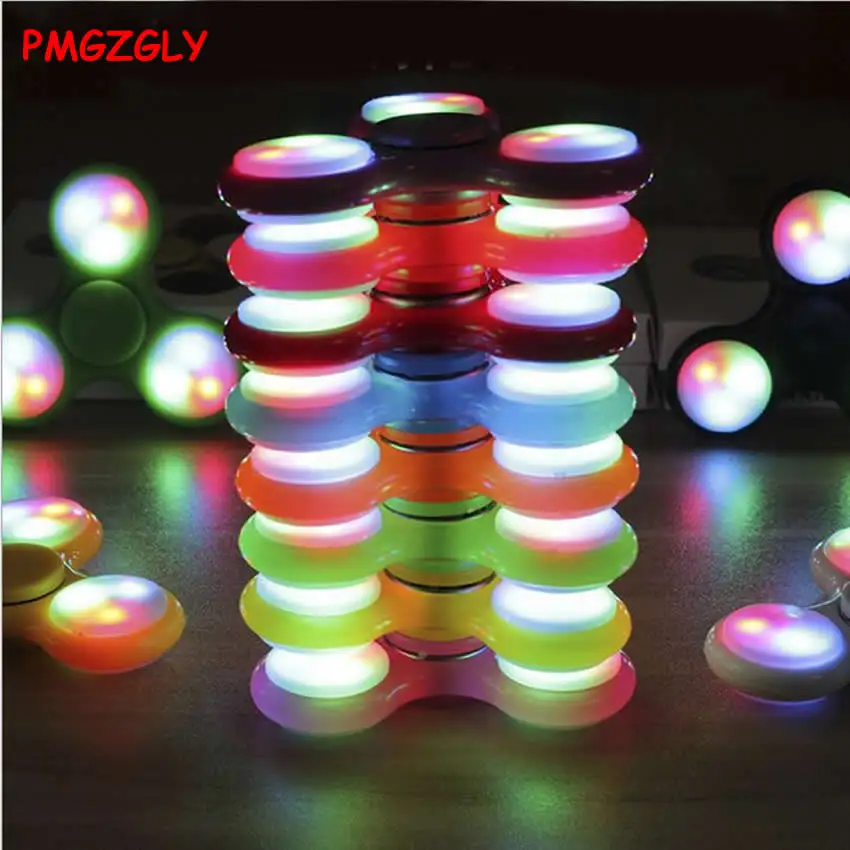 Fidget Spinner Stress Relief font b Toy b font Tri Spinner Fidget glow in the dark
