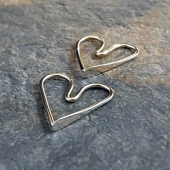 

PINJEAS Heart Earrings Open Hoop Simple Minimalist Romantic Fashion women wedding birthday gift
