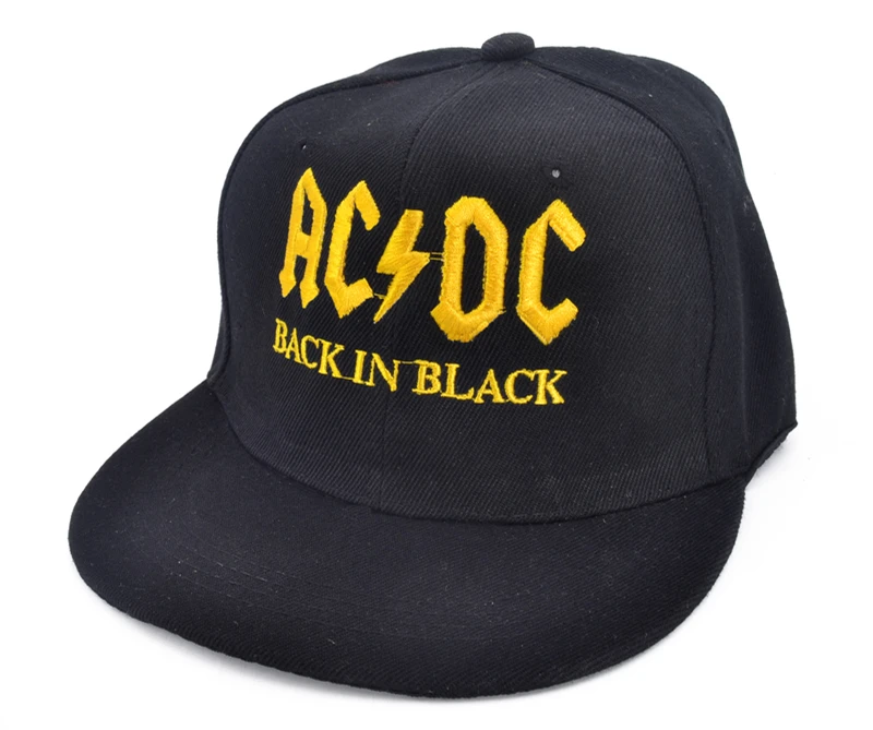 Новинка, AC/DC, бейсбольная кепка, рок, хип-хоп кепка, мужская, acdc, snapback, шапка с вышивкой, надпись, повседневная, DJ, рок Кепка