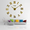 Diy Wall Cock Promotion New Home Decor Large Roman Mirror Fashion  Modern Quartz Clocks Living Room  Sticker Watch 3