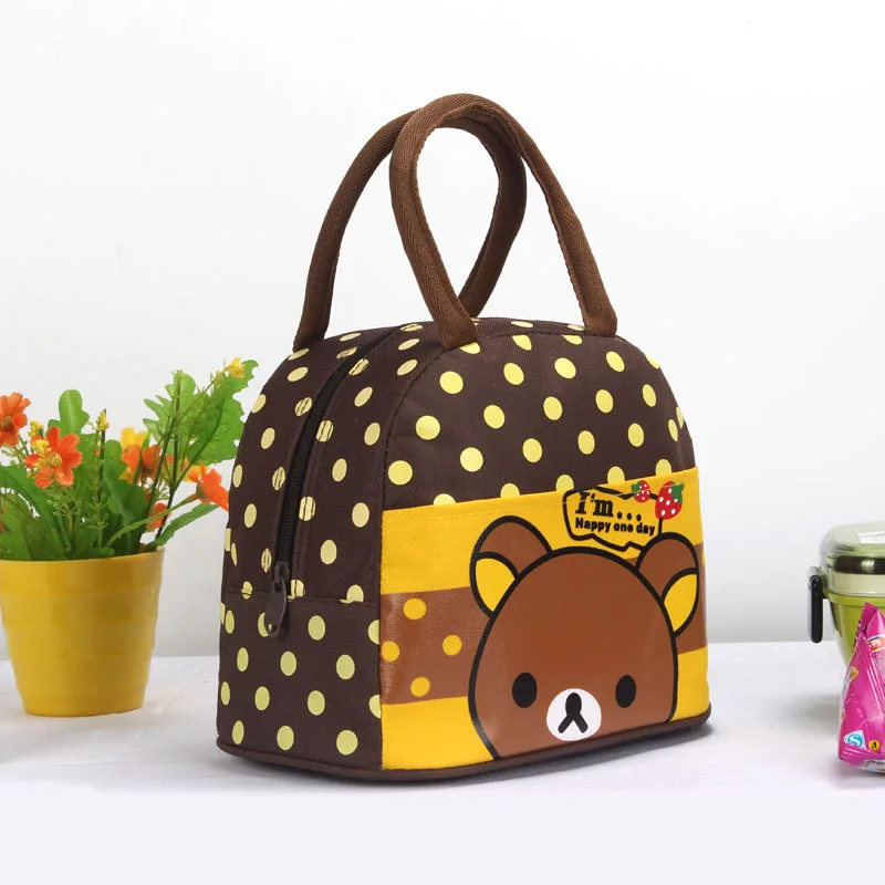 

Free Shipping 2016 New Students Lunch Bag Cartoon Lunch Boxes Bags Traveling Picnic Bag Handbag Lady Bags