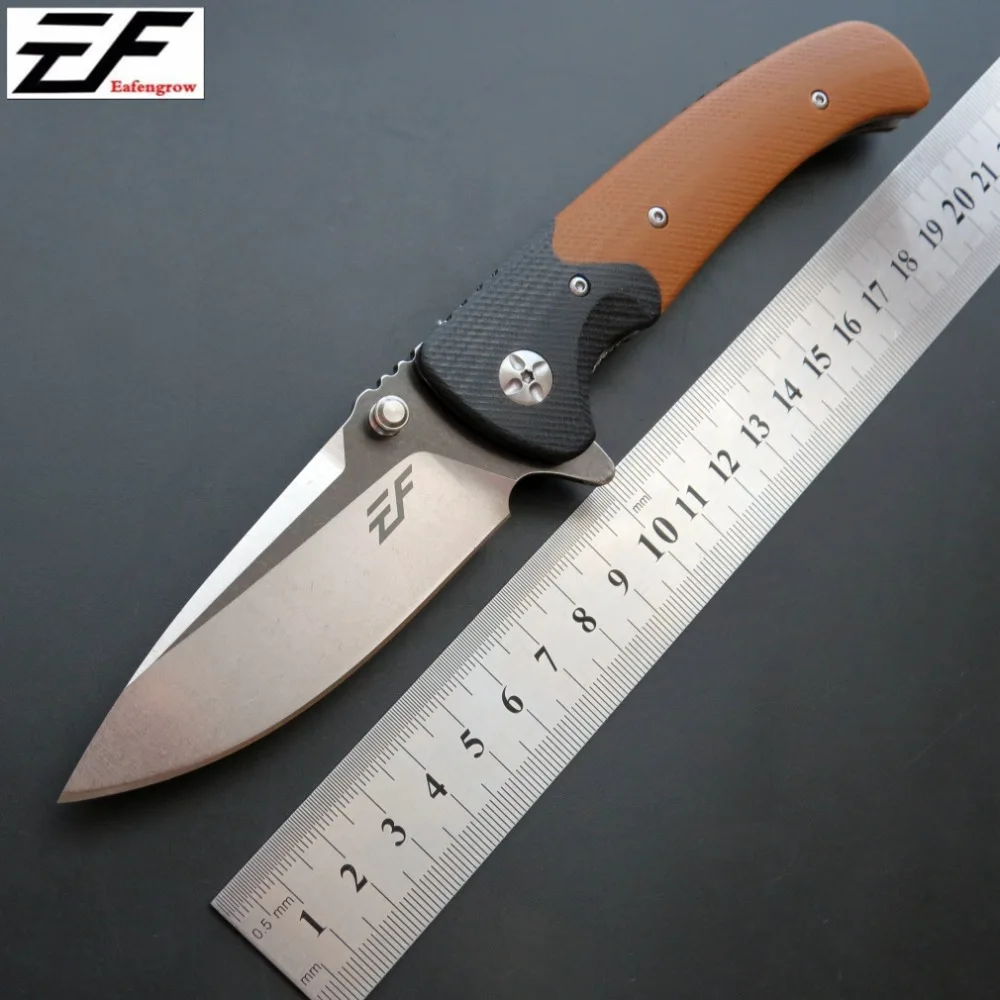 Складной нож Eafengrow EF67 58 60HRC D2 лезвие G10 с ручкой инструмент для выживания кемпинга