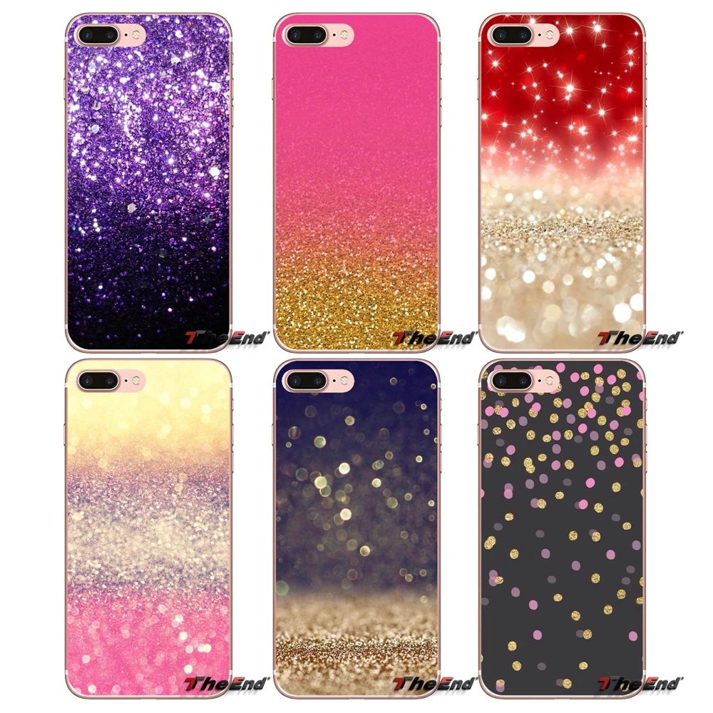 

Soft Cases Cover For Samsung Galaxy S2 S3 S4 S5 MINI S6 S7 edge S8 S9 Plus Note 2 3 4 5 8 Coque Fundas Kawaii Gold Confetti Dots