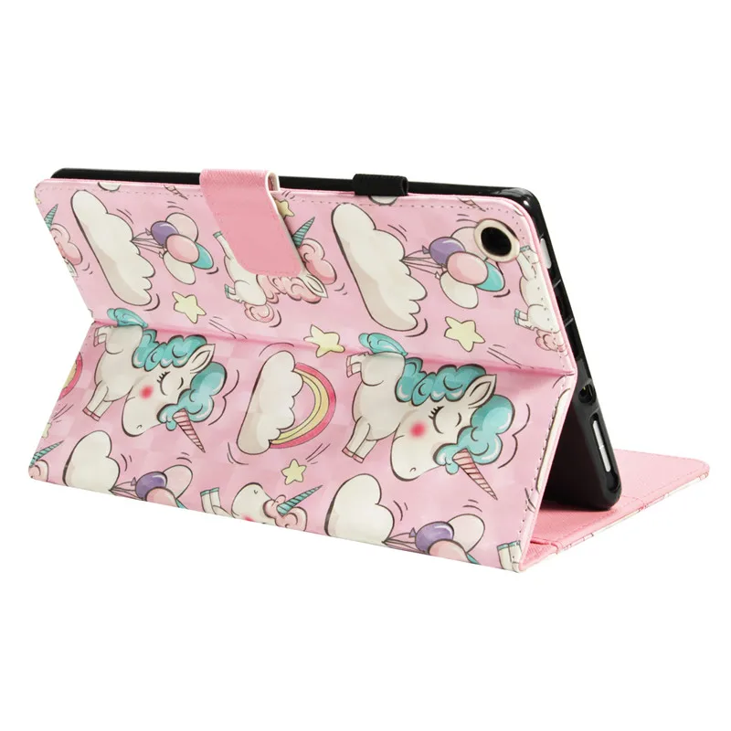 Wekays For Amazon HD8 2017 2016 Cartoon Unicorn 3D Leather Fundas Case For Amazon Kindle Fire HD8 HD 8 2017 2016 8.0
