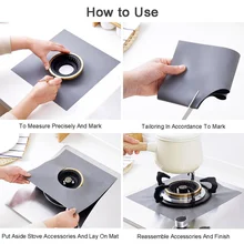 1 шт. многоразовая алюминиевая фольга защитное покрытие для газовой плиты крышка горелки лайнер мат противопожарная защита травм тривец кухня специальные инструменты