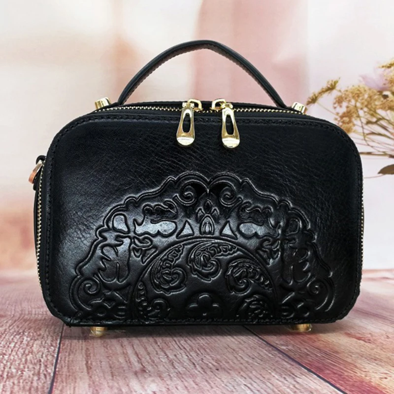 Cuir Yellow Sac Totes Black Main Vache Mode Dames Femmes Sacs De wine Relief soil green Messager À En blue Peau Red Épaule Vintage purple q70x1Y