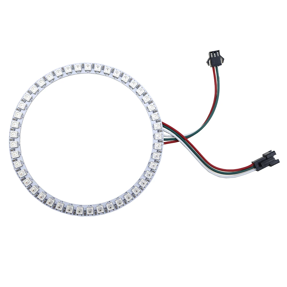 DC 5V WS2812B Module Strip 16 35 45 Bits WS2812 5050 RGB LED Ring Lamp Light with Integrated Drivers Board White/Black PCB