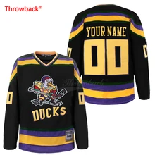 Throwback Jersey Men's Duck Ice Hockey Jerseys Customized Name Number Colour White Green Black Size S-XXXL Free Shipping 1954 north dakota sioux jersey 14 all stitched custom any name and any number men s throwback hockey jersey free shipping
