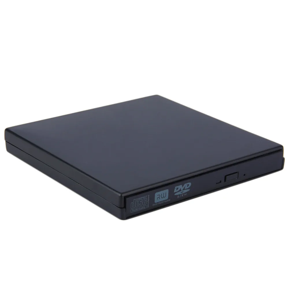 

NEW Portable USB 2.0 DVD CD DVD-Rom IDE External Case Slim for Laptop Notebook Black External Hard Drive Disk Enclosure