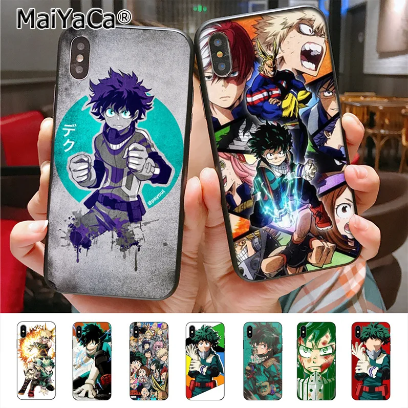 

MaiYaCa Boku no Hero Academia Pattern Phone Cover Case for iphone 11 Pro X 8plus 7 6splus 5s se 7plus case Cover