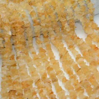 

Natural Citrine Without Treatment Slice Rough Material Chips Beads 8-10mm