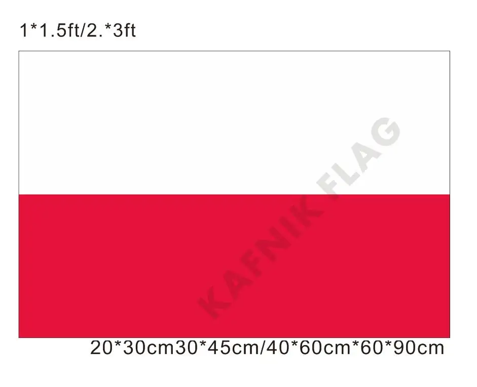 

KAFNIK,free shipping 20*30cm/30*45cm/40*60cm/60*90cm small flags Poland flag for Countries World Event Decorative Flags