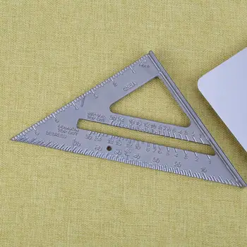 

ALLOYSEED 7" Square Triangular Ruler Metal Angle Square Woodworking Measuring Tools Quick Read Square Tool for Drafting Tools