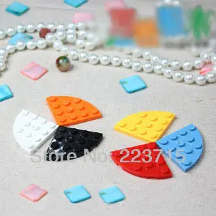 

Free Shipping!20565 20pcs *Plate 4X4, 1/4 Circle* DIY enlighten block bricks,Compatible With Assembles Particles