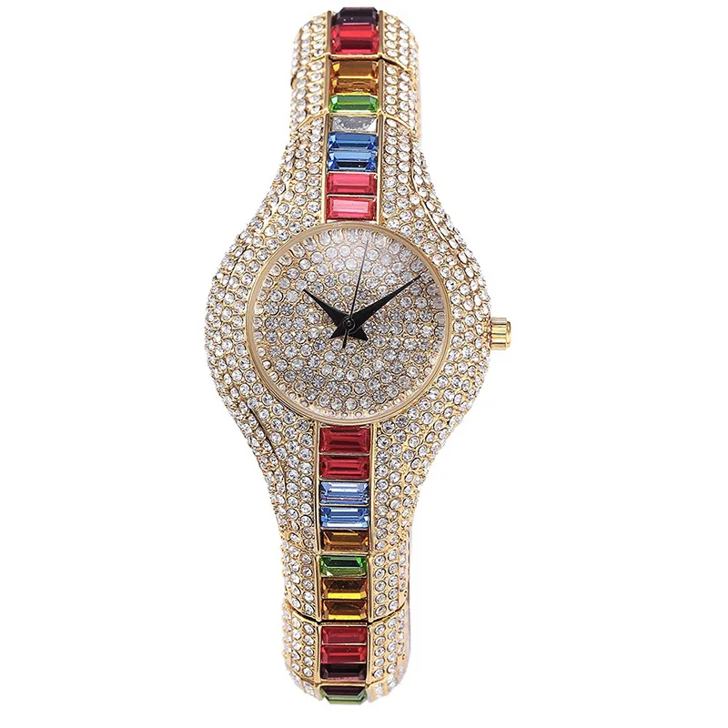Хип хоп микро проложили AAA CZ камень Bling Iced Out мужские золотые часы браслет звено цепи браслеты для мужчин рэппер ювелирные изделия - Окраска металла: Gold