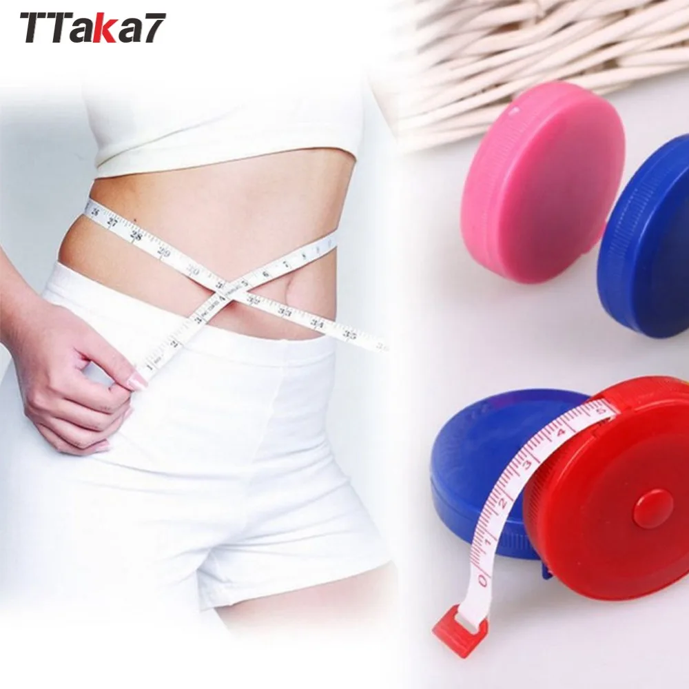

TTAKA7 portable 1.5m retractable ruler centimeter/inch tape measure mini ruler Colorful cute design Metric Calculator Tools