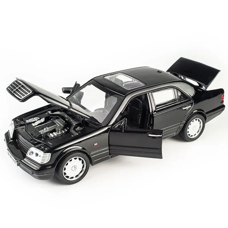 Mercede Ben S W140 1:32 модель автомобиля из сплава со звукосветильник светом и задним