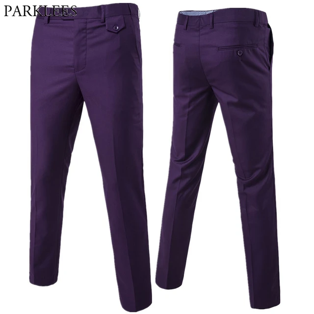 Buy online Purple Solid Flat Front Formal Trouser from Bottom Wear for Men  by Hangup for ₹859 at 46% off | 2024 Limeroad.com