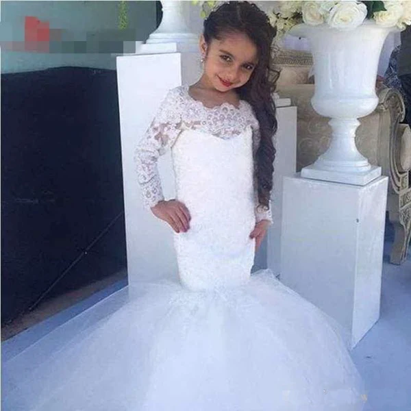 trumpet flower girl dress