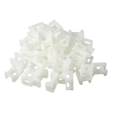 

4.5mm Cable Tie Mount Wire Buddle Saddle Type Plastic Holder White 100PCs