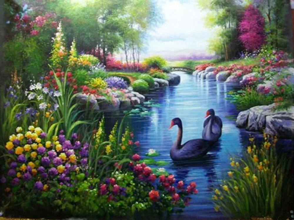 

5D Diy Full Square Diamond Painting Beautiful Scenery Mosaics Cross-stitch Diamond Embroidery Decoration Gifts Diamant