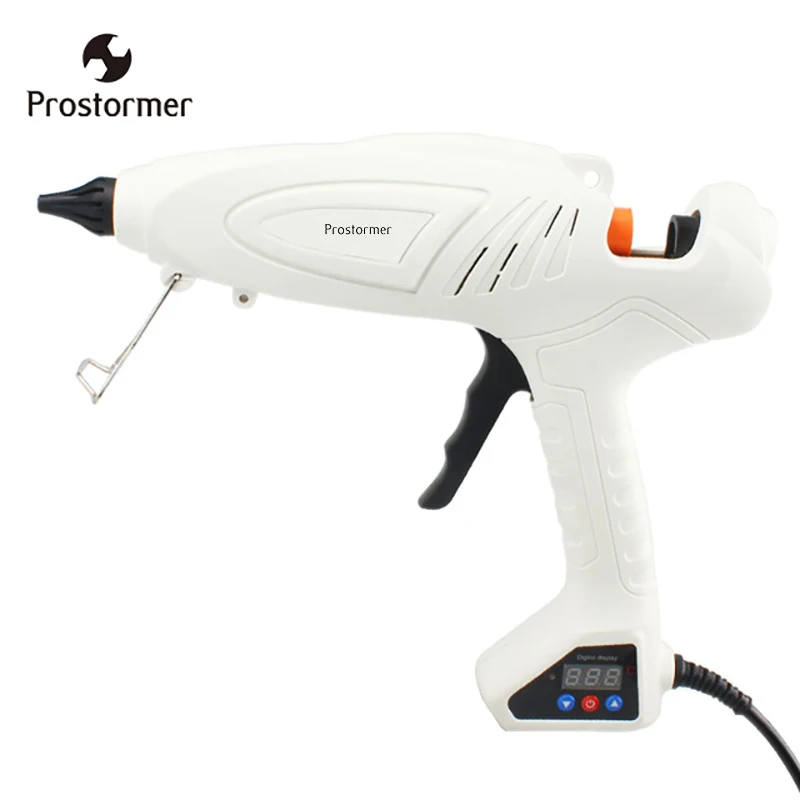 

PROSTOEMER 300W Glue gun 100-220 Degrees Celsius Temperature adjustment with Digital display EU plug gluegun use 11mm glue stick