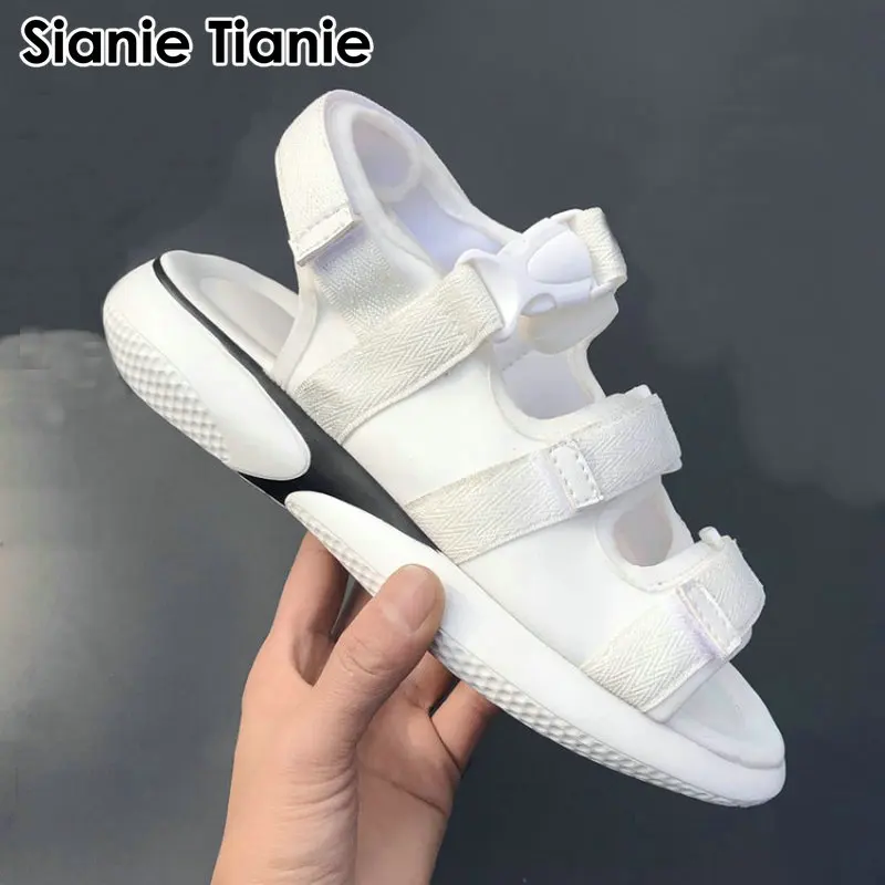 

Sianie Tianie summer soft sole casual comfortable walking shoes for woman buckle strap women sport flat beach sandals size 33-45