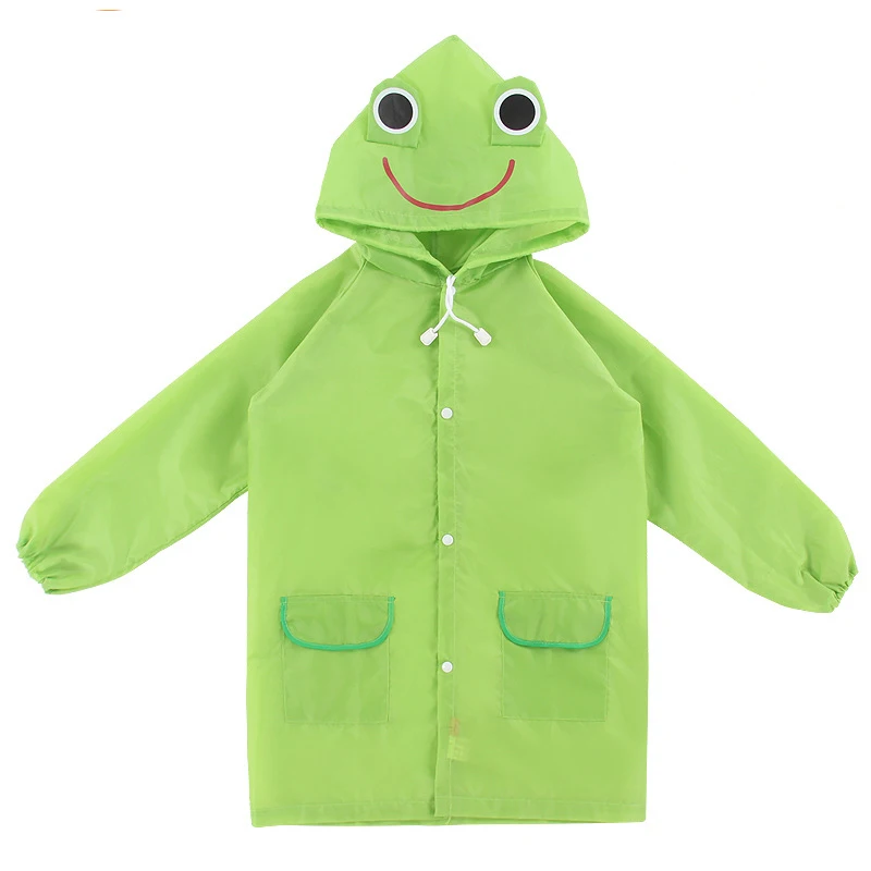 Keconutbear/водонепроницаемый детский плащ с рисунком животных; плащ-дождевик с милым кроликом для малышей; плащ-дождевик для студентов; детская одежда для дождливой погоды - Цвет: Green