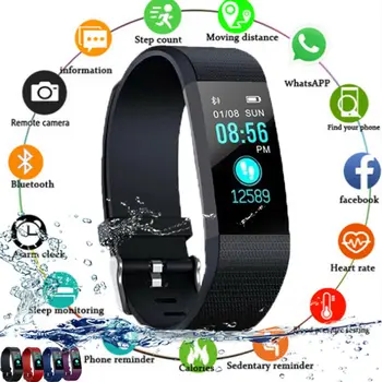 

Smart Watch Blood Pressure Heart Rate Monitor Bracelet Wristband for iOS Android