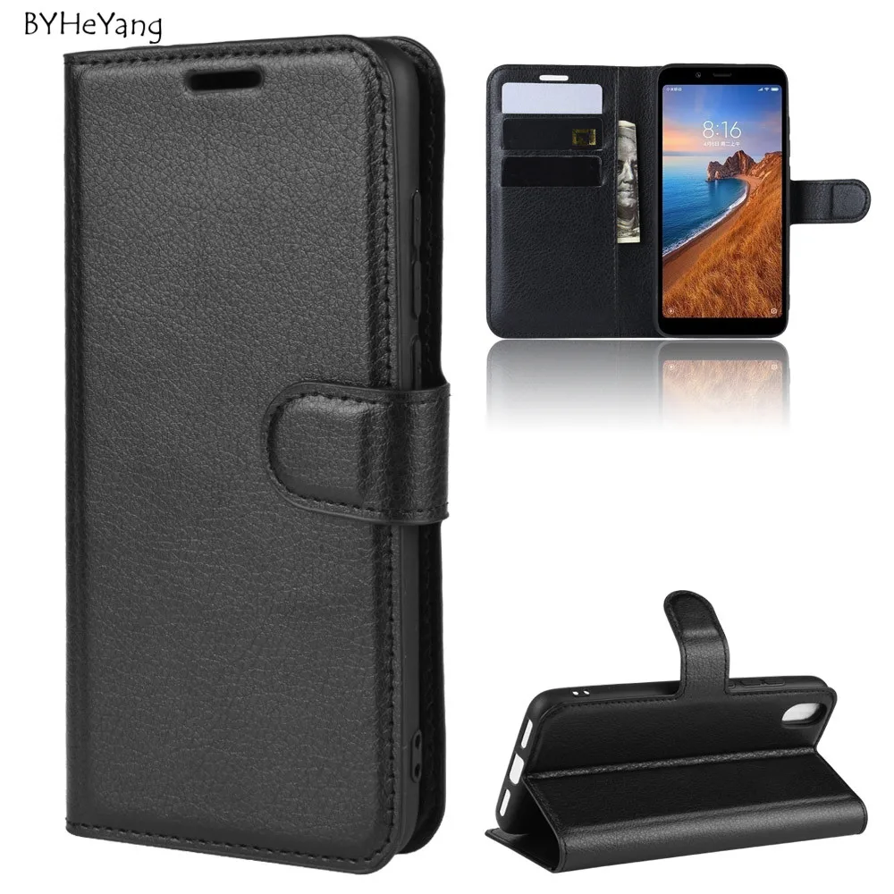 

For Xiaomi Redmi 7A Case Flip Leather Wallet Case Card Holder Phone Coque Black Book Cover for Xiaomi Redmi 7A Capa On Redmi 7a