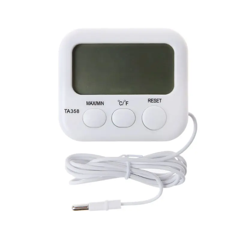 

LCD Digital Thermometer Refrigerator Aquarium Water Temperature Gauge Thermodetector With Probe Sensor Cable