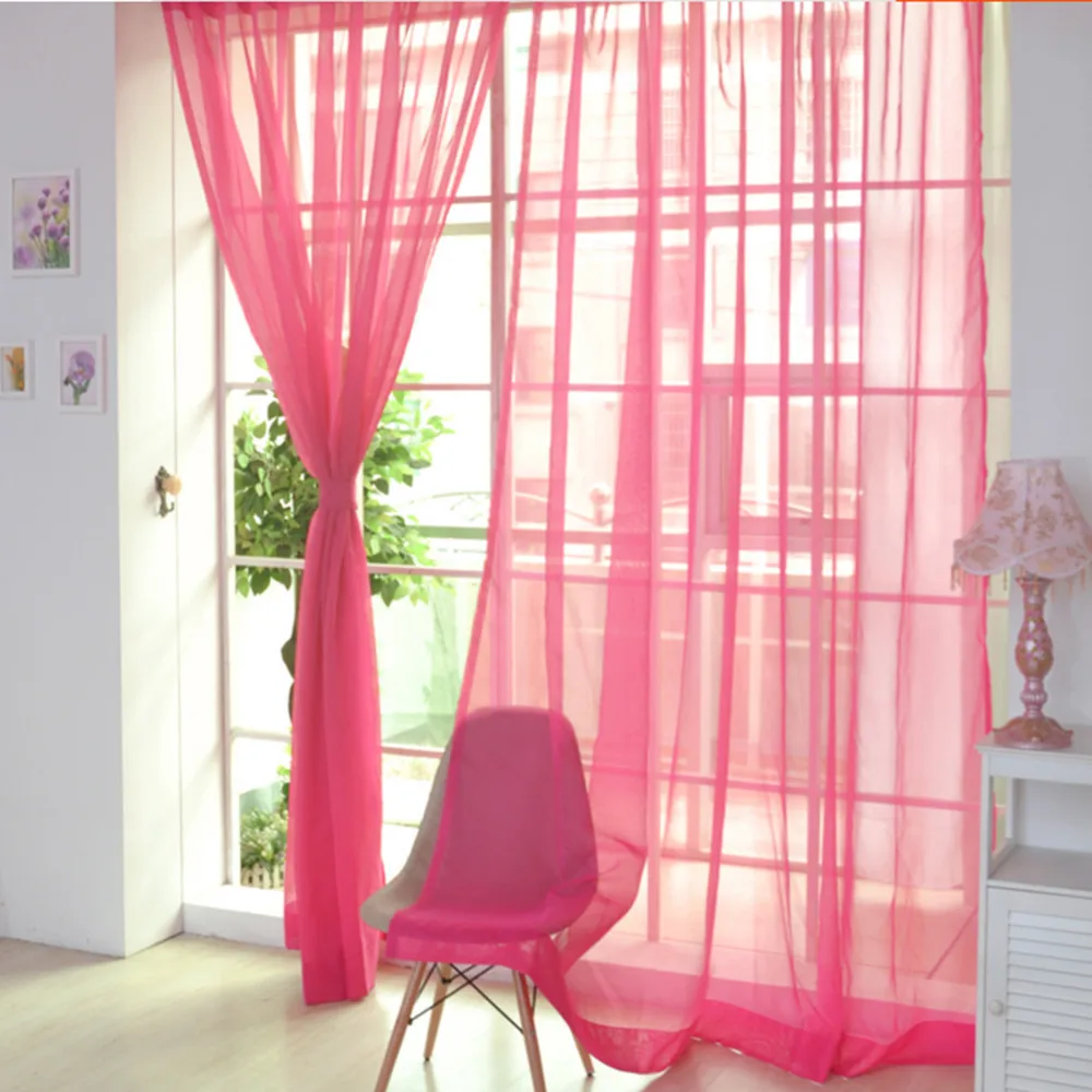 100 200cm Cheap Modern Window Curtain Home White Tulle