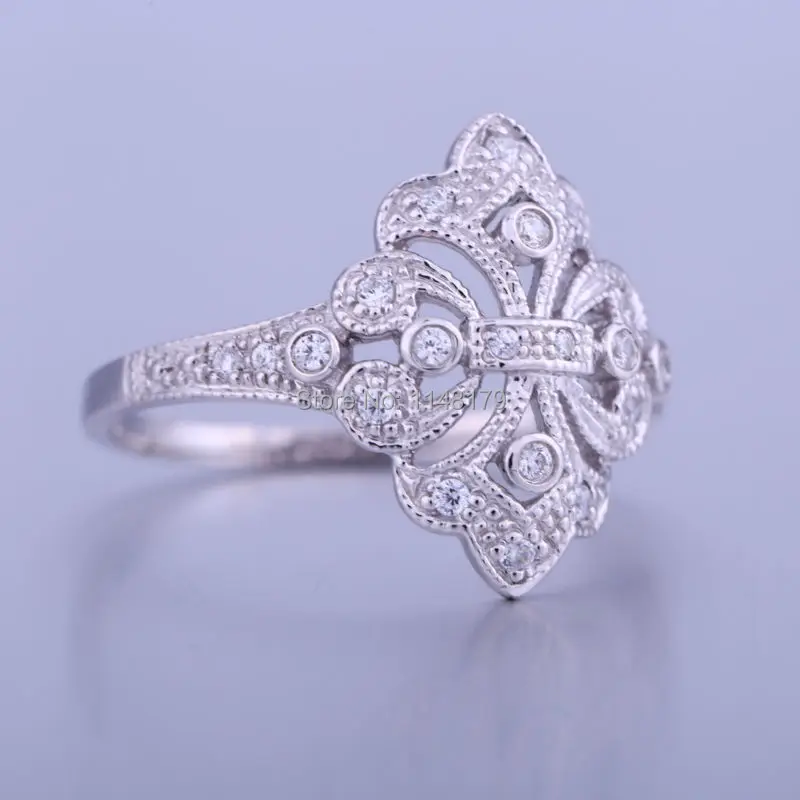 

HELON Jewelry Wedding Rings For Women's AAA Graded Cubic Zirconia Jewelry Sterling Silver 925 Ring Bijoux Femme