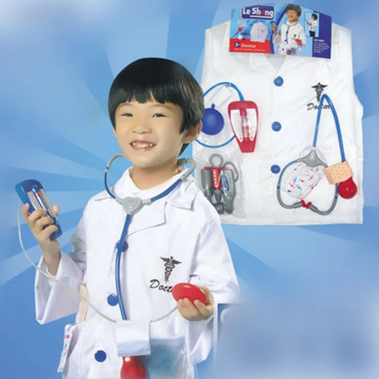 Kids Doctors Scientist White Lab Coat Childrens Girls Boys Fancy Dress Costume