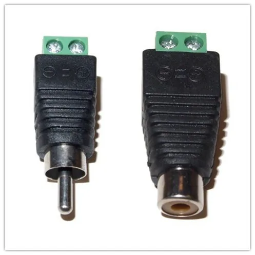 

5Pairs CAT5 To Camera CCTV Video Balun RCA female+male jack AV Screw Terminal Connector, RCA MF to terminal Block