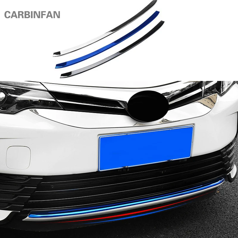 

Car Accessories Stainless Front Bottom Bumper Cover Trims Grille Strips Car Engine Protection For Toyota Corolla 2017 2018 C619