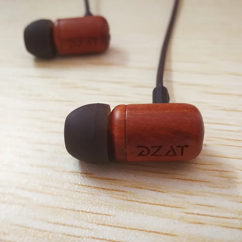 Наушники DZAT DF 10 df из чистого дерева HIFI гарнитура с басами наушники микрофоном и