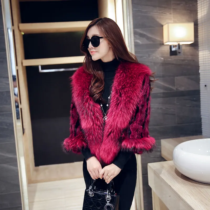 Natural mink fur and raccoon dog fur patchwork jackets women short style real fur coats outerwear 2018 new autumn winter