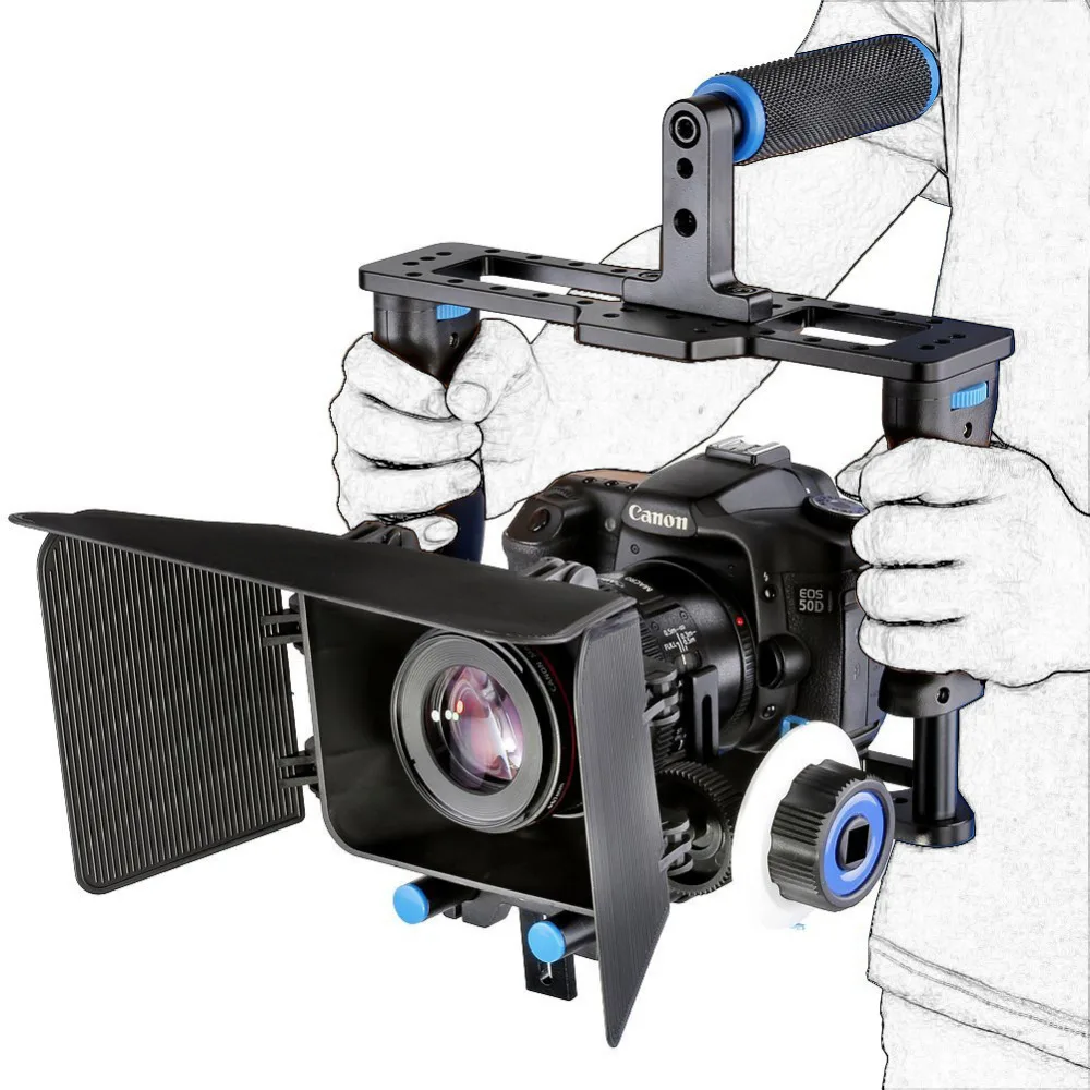 4 in1 DSLR Rig Camera Cage Set Handle Camera Stabilizer Film Making Photo Studio Accessories for Canon Nikon Sony SLR DSLR