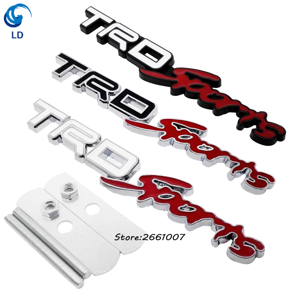 Grill Grille Sticker Metal Hood Front Emblem Decal Trd Sport Logo