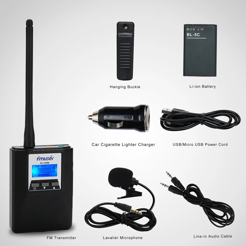 FMUSER FU T300 0 2 Вт FM радио передатчик набор портативная Нижняя мощность вещания для