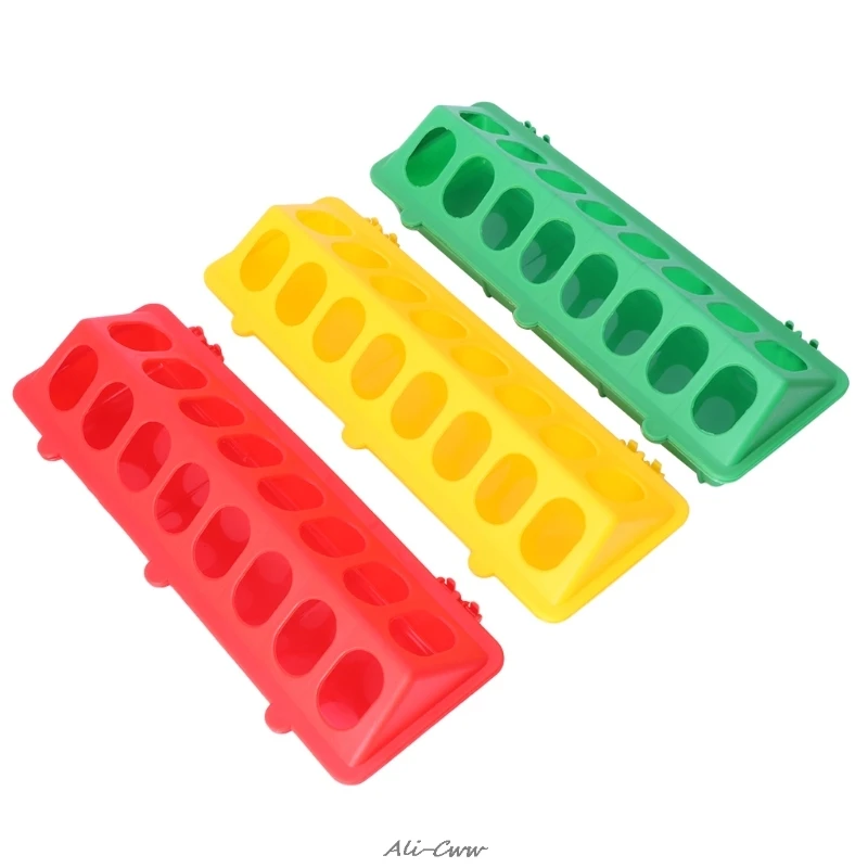 พลาสติก Flip Top ปีก Ground Feeder สัตว์ปีกไก่ Feeder Trough ไก่ฟาร์ม