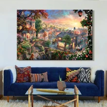 Рисование по номерам художественная живопись по номерам мультяшная картина Микки Маус Красавица и Чудовище ручной работы наполнение и раскраска подарок