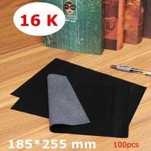 100 шт. A4 из черного графита односторонний трафарет ручной копировальный аппарат углеродная бумага школьные офисные канцелярские принадлежности